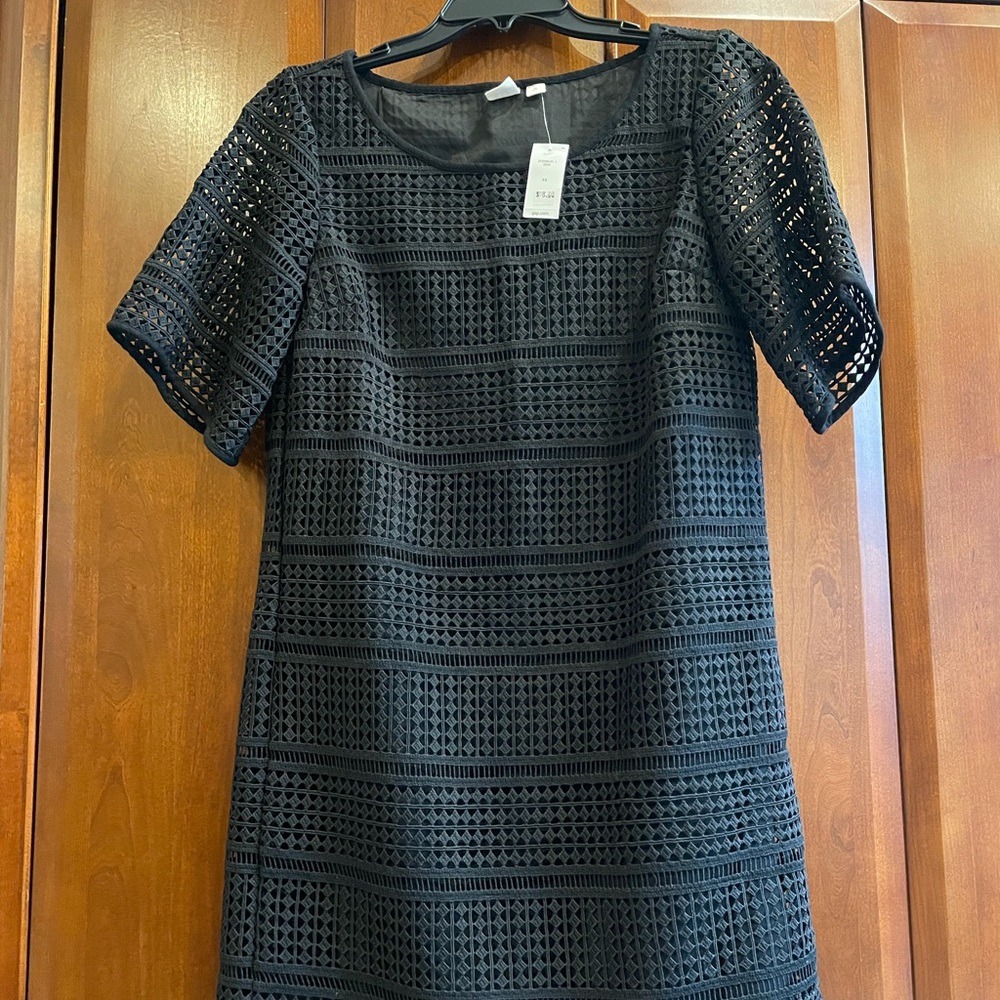 Gap Black Lace Shift Dress